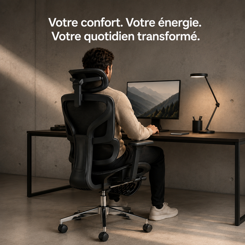 ERGOVA Comfort utilisée à un bureau, vue de dos